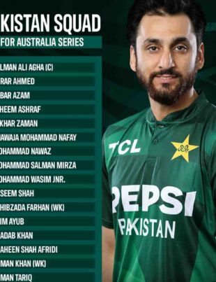 Pakistan Squad for Australia T20