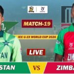 Pakistan vs Zimbabwe U19 World Cup match